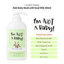 I'm NOT A Baby! Kids Body Wash– Dermatologist Tested, Allergen free, Cruelty-free, PETA, Gentle for Kids, Goat Milk, 16.9 Fl Oz by TinyTreasures Baby Boutique