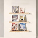 AZSKY Natural Wood Wall Mounted Shelves 24 Inch Floating Wall Book Shelf Floating Ledge Storage Rustic Shelves Photo Picture Ledge for Home Decor a Set of 3 by TinyTreasures Baby Boutique