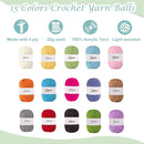 Yarniss Crochet Kits with Case, Beginner Crochet Set Includes 1050 Yards Crochet Yarn & 12 Size Ergonomic Crochet Hooks by TinyTreasures Baby Boutique