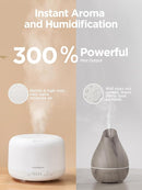 InnoGear 500ml Essential Oil Diffuser with Remote Control, Premium Ultrasonic Aromatherapy Diffusers Scent Humidifier Vaporizer Auto-Off Timer for Large Room Home, Basic White by CozyNest Decor