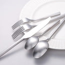 Matte Silverware Set Silver Flatware Set with Hexagon Handle 20 Pieces 18/0 Stainless Steel Cutlery Set Wedding Housewarming Gift Service for 4 (Matt silver) by CozyNest Decor