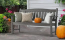 Psilvam 3-Person Outdoor Memorial Bench, All-Weather Poly Lumber Garden Bench, Rot-Resistant Outdoor Patio Bench for Park,Porch,and Church(Grey) by CozyNest Decor