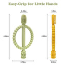 Baby Teething Toys with Easy-Hold Handle, Silicone Infant Toothbrush, Textured On Both Sides Helps Massage, Soothe Sore Gums, Teething Toys for Babies 0-6 Months, 6-12 Months by TinyTreasures Baby Boutique