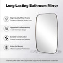 ANDY STAR Bronze Oblong Mirror, 36x48 Inch Brushed Bronze Oval Mirror for Bathroom with Stainless Steel Metal Frame, Wall Mouned for Bathroom, Living Room, Entryway by CozyNest Decor