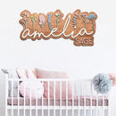 Personalized Nursery name sign for girls, Wildflowers Wooden baby name sign, Custom flower kids room decor, Baby shower, Boho nursery decorations gift/11 by TinyTreasures Baby Boutique