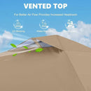 MASTERCANOPY Durable Pop-up Canopy Tent with 1 Sidewall (10'x10',Khaki) by GreenHaven Gardens