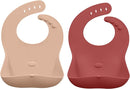 Abiie Ruby Wrapp Silicone Bibs for Babies with Front Pocket - Waterproof Bib - Stain Resistant - Silicone Toddler Bibs by TinyTreasures Baby Boutique
