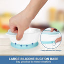 MR. CHOU Ceramic Baby Bowls with Suction Base, Infant Led Weaning Supplies with BPA Free Airtight Lid & Handles for Babies Self-feeding, 100% Food Grade Kid Bowls, Microwave & Dishwasher Safe, Blue by TinyTreasures Baby Boutique