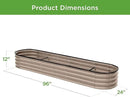 Best Choice Products 8x2x1ft Outdoor Metal Raised Garden Bed, Oval Deep Root Planter Box for Vegetables, Flowers, Herbs, and Succulents w/ 108 Gallon Capacity - Taupe by GreenHaven Gardens