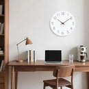 Mosewa Large Wall Clock Battery Operated 16 Inch White Silent Non Ticking Simple Minimalist Clock Decorative for Kitchen Home Bedroom Living Room Office by CozyNest Decor