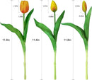 15pcs Artificial Tulips Flowers, Fake Tulips Real Touch, Faux Latex Bouquets, for Party Wedding Home Room Decoration (Orange) by CozyNest Decor