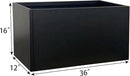 Steel Planter 36" x 12" x 16" Metal Rectangle Outdoor Planter Black Powder Coated Flower Box Metallic Heavy Pot Indoor & Outdoor, Commercial & Residential (L36 x W12 x D16, Black) by CozyNest Decor