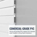Slatwall Panel Garage Organizer PVC Slatwall Heavy Duty Wall Mounted Rack, Interlocking Slat Wall Panels for Tool Organization Peg Board(White 4 x 2 ft) by GreenHaven Gardens