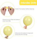 RUBFAC 129pcs Pastel Yellow Balloons Different Sizes 18 12 10 5 Inches Light Yellow Balloons for Happy Birthday Wedding Anniversary Baby Shower Easter Garland Arch Party Decoration by TinyTreasures Baby Boutique
