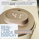 Portable Cooler, Breastmilk Chiller, Large Real-Time Temperature Display, Double Vacuum Insulation, 360° Cooling 24 Hours, Stainless Steel, Versatile Storage, up to 2L by TinyTreasures Baby Boutique