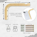 2-Piece Set of Plant Hooks for Wall 6 inch - Mounted Wooden Plant Hook - Indoor and Outdoor Bracket Plant Hanger for Planters, Lanterns, Bird Feeders, Patio Decorations (Natural) by GreenHaven Gardens