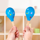 2 Pcs Maracas, Hand Percussion Rattles for Kids, Wooden Rumba Shaker Hand Musical Instruments with Clear Rhythm for Kids Adults Playing (Blue) by TinyTreasures Baby Boutique