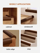 Baby Proof Edge Corner Protector, 6.56FT 0.47''Th L-Shape Furniture Corner & Edge Safety Bumpers with 6 Corners, Pre-Taped, Soft NBR Rubber Foam Desk Edge Cushion Wall Corner Protector（Coffee） by TinyTreasures Baby Boutique