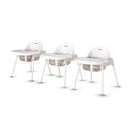 Foundations Secure Sitter Feeding Chairs Multipack, No-Tip Feet, 3-Point Adjustable Harness, Removable Tray, Easy to Clean, Stackable Feeding Chairs, 3 Pack (11 inch) by TinyTreasures Baby Boutique