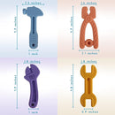 Fu Store 4 Pack Soft Silicone Teething Toys for 0-12Months 6-24 Months Toddlers Infant Hammer Tools Shape Baby Teethers Relief Soothe Babies Gums Set by TinyTreasures Baby Boutique