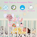 Car Seat Toys, Baby Stroller Toys Infant Spiral Hanging Toys for Crib Bar Bassinet Stroller Car Seat Mobile, Early Development Toys for Newborn Baby Girls 0 3 6 12 Months -Pink Elephant by TinyTreasures Baby Boutique