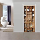 3D Peel and Stick Murals - Wine Cabinet Wallpaper - Removable PVC Waterproof Door Poster for Bedroom & Living Room - 34.6 x 78.7 inch by GreenHaven Gardens