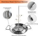 Fengzhe Al Pastor Skewer for Grill：Stainless Steel Vertical Stand, Brazilian Spit Stand with removable 3 Spikes, 2 Brushes, Anti-scalding Fittings, Fat Separator Tray, for Tacos Al Pastor, BBQ by GreenHaven Gardens
