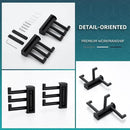 Angle Simple Swivel Towel Hooks for Bathroom, SUS 304 Stainless Steel Foldable 3 Arms Robe Towel Holder, Shower Wall Coat Hooks, Matte Black, 2 Pack by CozyNest Decor