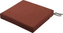 Classic Accessories Ravenna Water-Resistant 22 x 21 x 3 Inch Patio Seat Cushion, Spice, Chair Seat Cushion by GreenHaven Gardens
