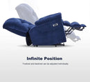 Triple Motor Power Lift Recliner Chair with Massage and Dual Heat for Elderly People, Zero Gravity Lay Flat Recliner Infinite Position, USB Ports（Navy Blue） by CozyNest Decor