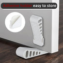 JQK Rubber Door Stopper Wedge, White 3 Pack Soft TPR Premium Door Stops for Bottom of Heavy Duty Door on Tile, Concrete, Carpet, Wooden Floor, DSB61-WH-P3 by TinyTreasures Baby Boutique