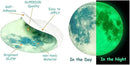 Quanhaigou Glow in The Dark Wall or Ceiling Moon Stickers – Green Luminous Big Moon Wall Stickers DIY Decor for Kid Room by CozyNest Decor
