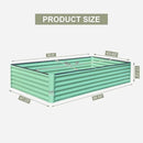 Domi Raised Garden Beds Outdoor, 8x4x1.5Ft Thickening Tall Metal Rectangular Deep Root Box Planter for Vegetables, Flowers, Herbs, and Succulents 1.5" Deep w/ 342 Gallon Capacity - Green by GreenHaven Gardens