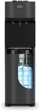 Brio Self Cleaning Bottom Loading Water Cooler Water Dispenser – Black Stainless Steel - 3 Temperature Settings - Hot, Room & Cold Water by CozyNest Decor