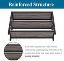 BON AUGURE Rustic Sofa Table Behind Couch, Industrial Console Tables for Entryway, 3 Tier Wood Shelves Entry Table with Storage for Foyer, Hallway, Front Door (47 Inch, Dark Grey Oak) by CozyNest Decor