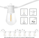 SUNTHIN White String Lights, 48ft White Outdoor Lights with 16 1W Shatterproof LED Bulbs for Patio, Garden, Backyard, Porch, Cafe, Deck, Wedding, Party by GreenHaven Gardens