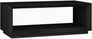 Henn&Hart 48" Rectangular Coffee Table with Open Storage Shelf for Living Room, Family Room, or Office, Black Grain by CozyNest Decor