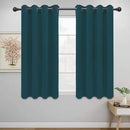Easy-Going Blackout Curtains for Bedroom, Solid Thermal Insulated Grommet and Noise Reduction Window Drapes, Room Darkening Curtains for Living Room, 2 Panels (52x46 in,Peacock Blue) by CozyNest Decor