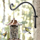 AJART Hanging Plant Hanger Outdoor: 12-Inch Metal Bird Feeder Wall Hooks - 4 Pieces Rust-Resistant Plant Bracket Hook for Hanging Flower Baskets by GreenHaven Gardens