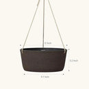 La Jolie Maison Large Hanging Planters - 12 Inch Outdoor Flower Pots, Hanging Garden Planters Set of 2, Iron Color by CozyNest Decor