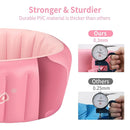 Inflatable Baby Bath Tub Portable Foldable Travel Mini Swimming Pool Helps Infants to Toddler Tub (Pink) by TinyTreasures Baby Boutique