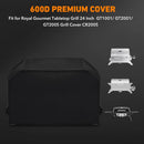 Heavy Duty 600D Polyester Grill Cover Compatible with 24 Inch Tabletop Royal Gourmet GT1001 & GT2005, Waterproof Outdoor BBQ Portable Griddle Cover CR2005 by GreenHaven Gardens