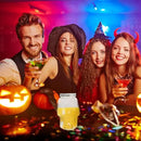 VOSAREA 4pcs Halloween Beverage Bottles Clear Skull Shaped Jar Cups 800ml Plastic Drink Bottles with Screw Straw Hole Lid Party Water Tumbler Skull Beverage Juice Mug by CozyNest Decor