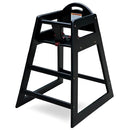 Wooden High Chair for Baby & Toddler – Restaurant-Style Stackable HighChair with Commercial Grade Solid Wood for Dining Table & Kitchen – Compact & Portable Design for Home & Restaurant Use - Black by TinyTreasures Baby Boutique