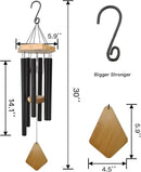 Wind Chimes Outdoor Deep Tone, 30 Inches Wind Chimes Outdoor, Memorial Wind Chimes with Hook as Gifts for Mother's Day/Housewarming/Christmas, Patio, Garden, Yard, Home Décor. Black by CozyNest Decor
