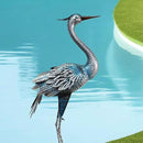 Crane Outdoor Decor Statue, Blue Heron Garden Statue Metal Yard Art Outdoor Decoy, Garden Sculptures & Statues for Yard/Lawn/Pond/Outdoor Decoration, 1Pc by CozyNest Decor
