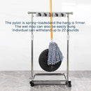 movable mop broom holder put wet mops floor standing cleaning tool rack stainless for schools, hospitals, factories, hotels, restaurant, etc. by CozyNest Decor