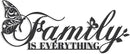 Family Signs Metal Wall Decor, Oppro Family Is Everything Word Sign with Butterfly for Home Decor, Black Art Plaque Letters for Living Room, Dining Room Bedroom Housewarming Mother's Day Father's Day Gift , 17”x6.3” by CozyNest Decor