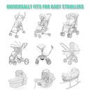 Durable Baby Stroller Mosquito Net (2 Pack) - Universal Elastic Edge Mesh Cover for Bassinets, Cradles, Playards, Car Seats & Mini Cribs | Breathable Travel Essential Newborn Protection (White) by TinyTreasures Baby Boutique