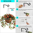 Hanging Plant Bracket 6inch Metal Plant Hook Shepherds Hook Decorative Wall Plant Hanger for Hanging Lanterns, Bird Feeder, Flower Basket, Home Decor Indoor & Outdoor (2, Gold Hammertone) by GreenHaven Gardens
